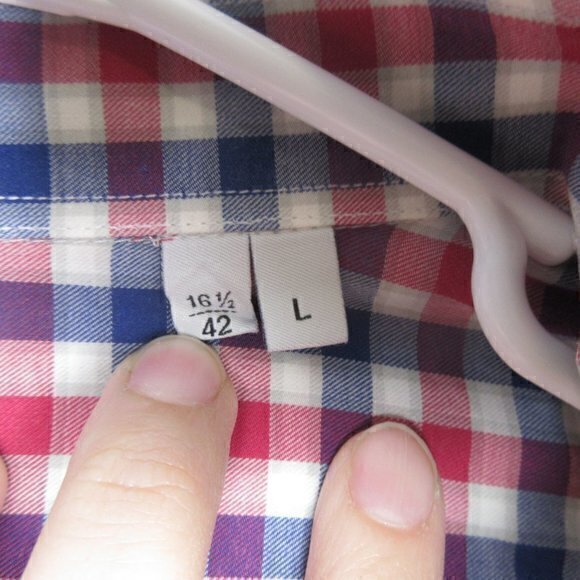 Culturata Roma plaid button up shirt sz L - Picture 3 of 6